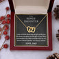 Gift of you - Bonus Daughter Necklace 14k White Gold Finish / Standard Box Jewelry Giftinum