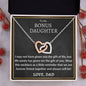 Gift of you - Bonus Daughter Necklace 14k White Gold Finish / Standard Box Jewelry Giftinum