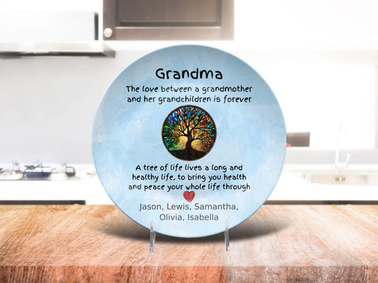Grandma Tree of Life Plate Plate plate Giftinum
