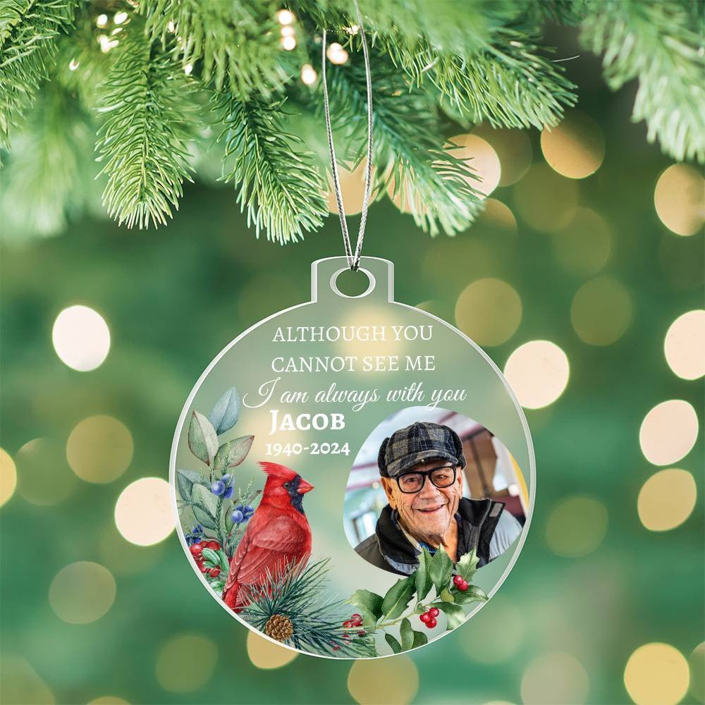I am always with you | Personalized Memorial Photo Ornament Acrylic Ornament Giftinum