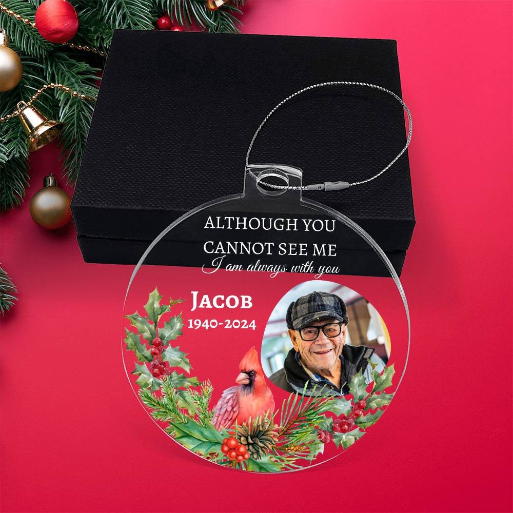 I am always with you | Personalized Memorial Photo Ornament Acrylic Ornament Ornaments and Accents Giftinum
