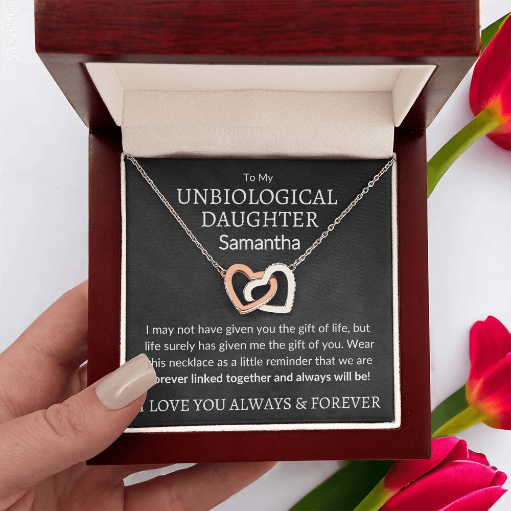 Interlocking Hearts Necklace (Yellow & White Gold Variants) 14k White Gold Finish / Standard Box Giftinum