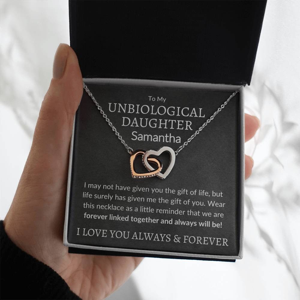 Interlocking Hearts Necklace (Yellow & White Gold Variants) 14k White Gold Finish / Standard Box Giftinum