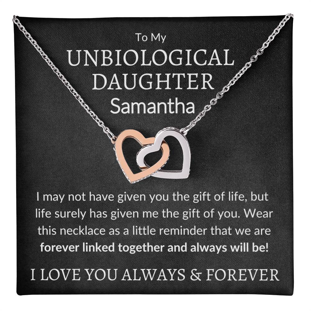 Interlocking Hearts Necklace (Yellow & White Gold Variants) 14k White Gold Finish / Standard Box Giftinum