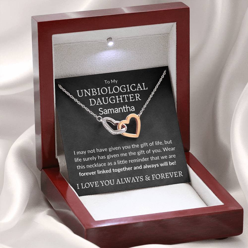 Interlocking Hearts Necklace (Yellow & White Gold Variants) 14k White Gold Finish / Standard Box Giftinum