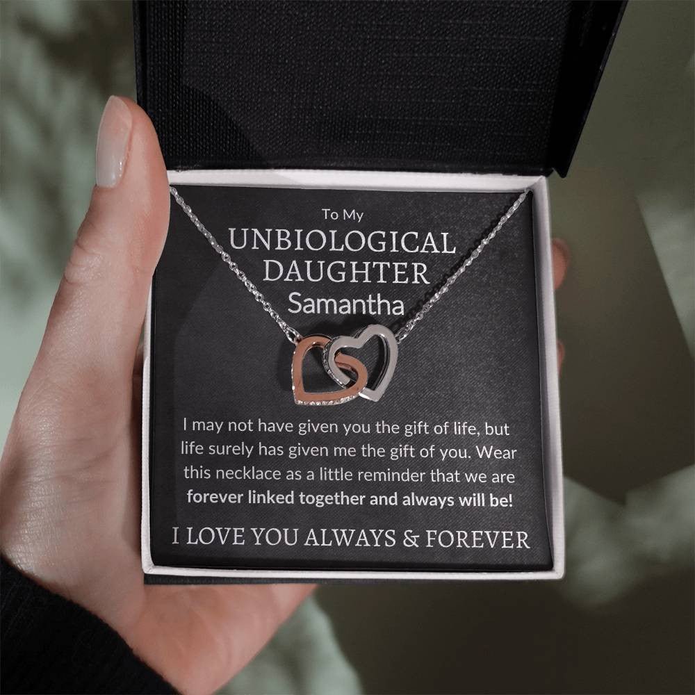 Interlocking Hearts Necklace (Yellow & White Gold Variants) 14k White Gold Finish / Standard Box Giftinum