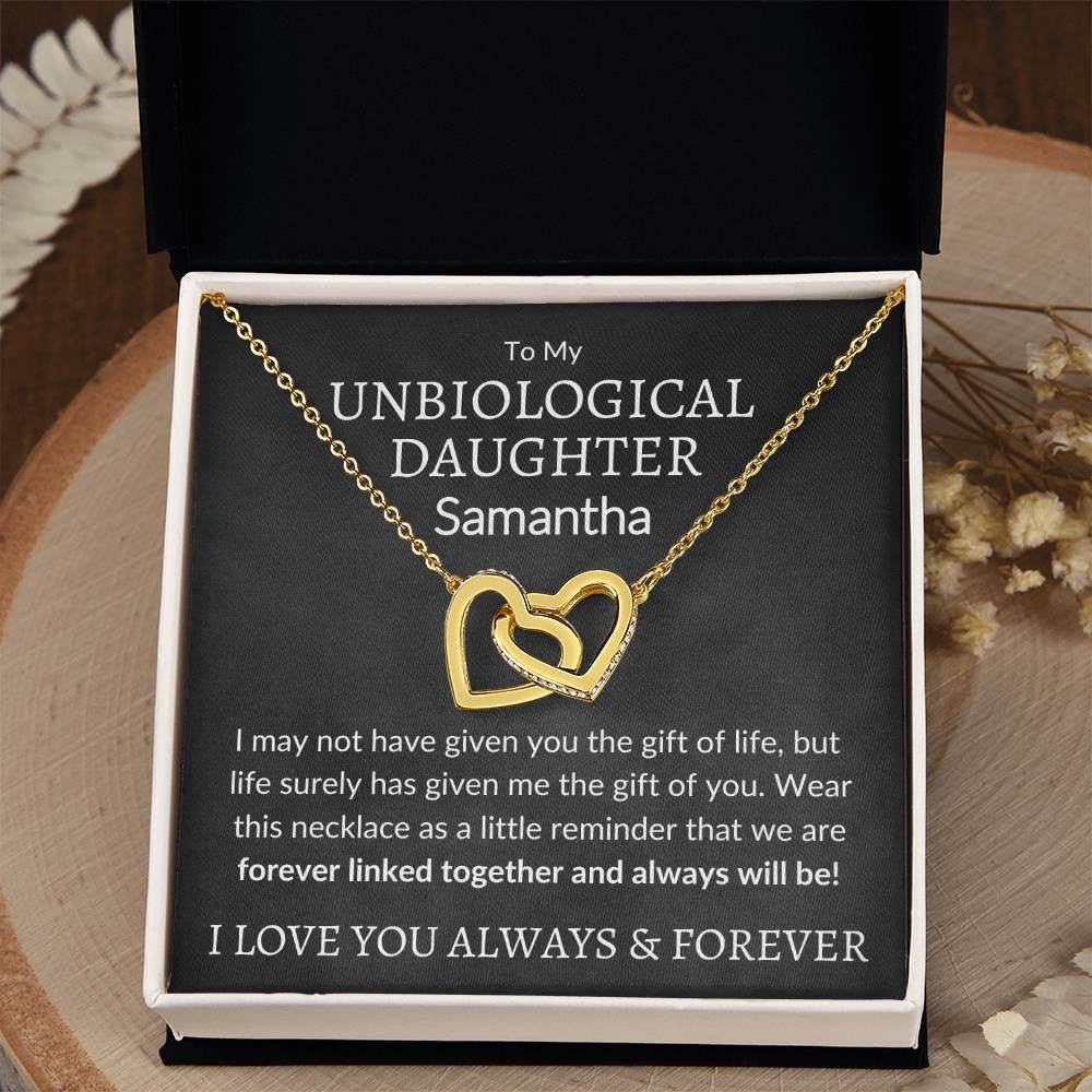 Interlocking Hearts Necklace (Yellow & White Gold Variants) 14k White Gold Finish / Standard Box Giftinum