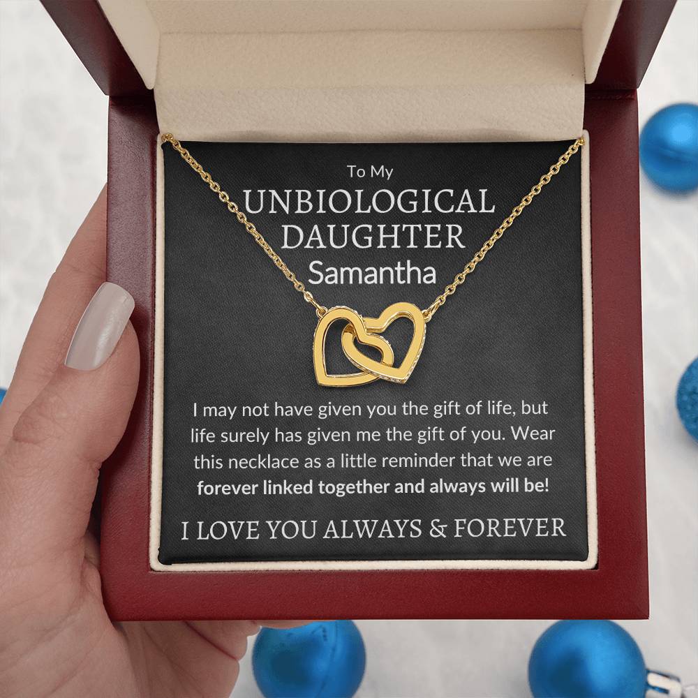 Interlocking Hearts Necklace (Yellow & White Gold Variants) 14k White Gold Finish / Standard Box Giftinum