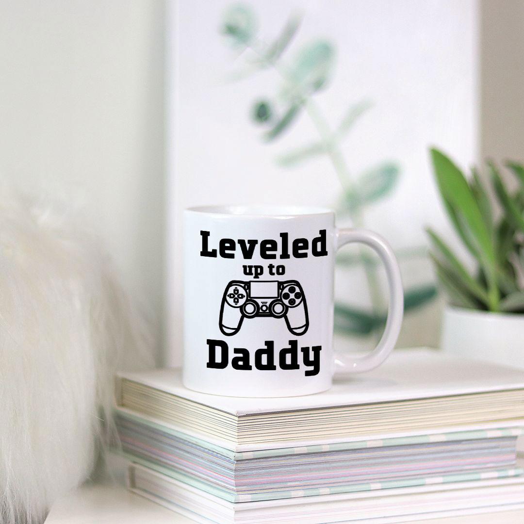 Leveled up to Daddy Mug Default Title Front/Back Giftinum