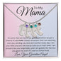 Mama Baby Foot Necklace - I'm sorry 4 Charms / Polished Stainless Steel / Two-Toned Jewelry Giftinum