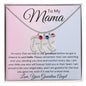 Mama Baby Foot Necklace - I'm sorry 3 Charms / Polished Stainless Steel / Two-Toned Jewelry Giftinum