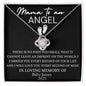 Mama to an angel - Love knot necklace 14K White Gold Finish / Two-Toned Box Jewelry Giftinum