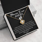 Mama to an angel - Love knot necklace 14K White Gold Finish / Two-Toned Box Jewelry Giftinum