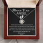 Mama to an angel - Love knot necklace 14K White Gold Finish / Luxury Box w/LED Jewelry Giftinum