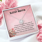 Many more years of hanging out together Valentine's Slothy Muffin Necklace 14K White Gold Finish / Standard Box Jewelry Giftinum