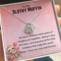 Many more years of hanging out together Valentine's Slothy Muffin Necklace 14K White Gold Finish / Standard Box Jewelry Giftinum