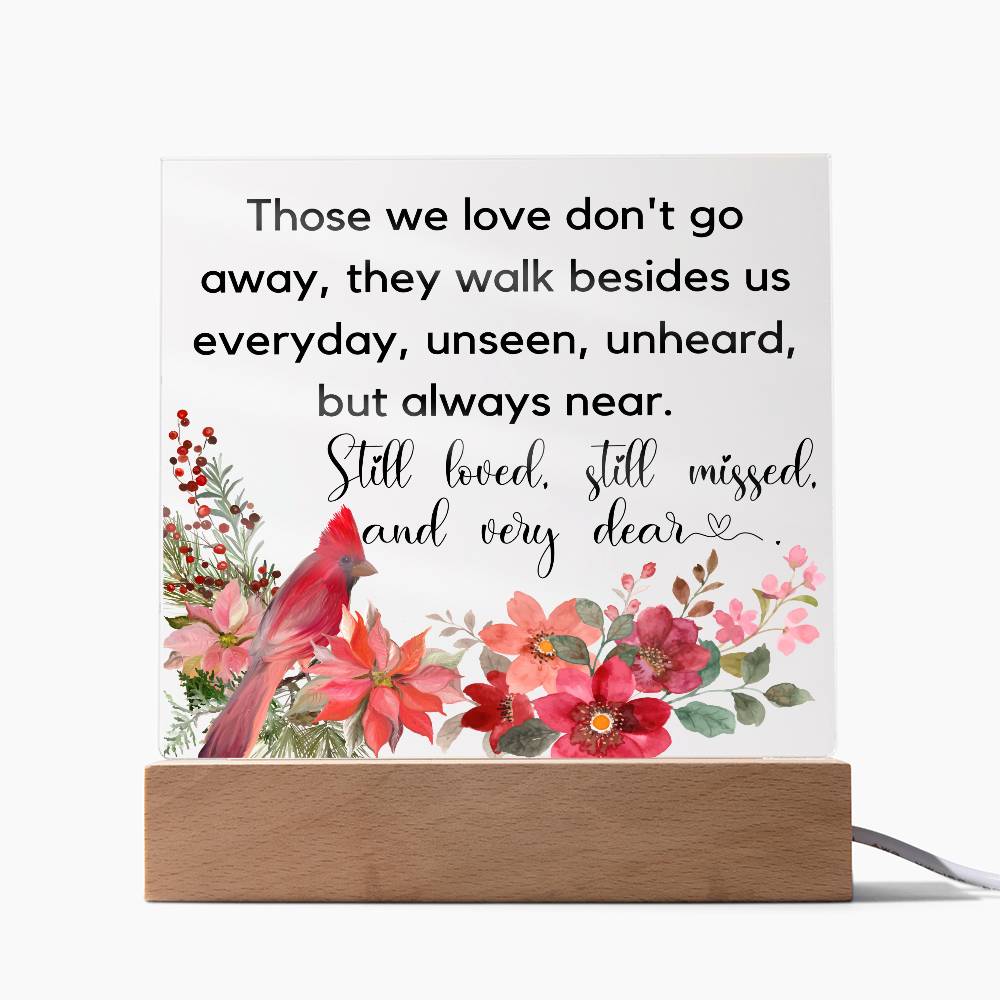 Memorial Acrylic Plaque LED Corded Base Jewelry Giftinum