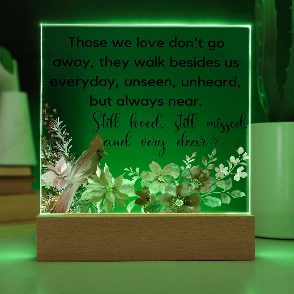 Memorial Acrylic Plaque Battery Powered LED Base Jewelry Giftinum
