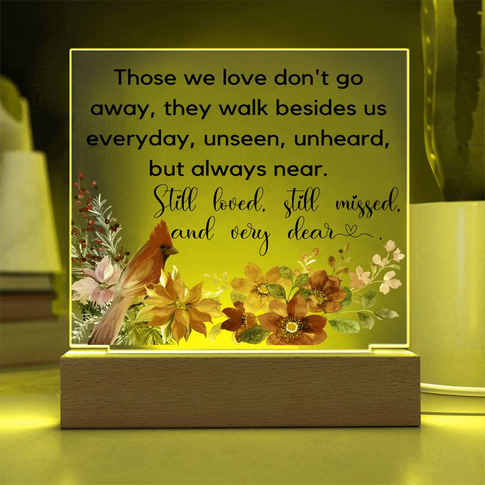 Memorial Acrylic Plaque LED Corded Base Jewelry Giftinum