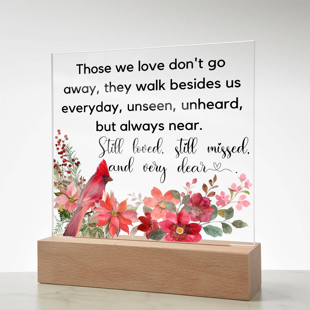 Memorial Acrylic Plaque LED Corded Base Jewelry Giftinum