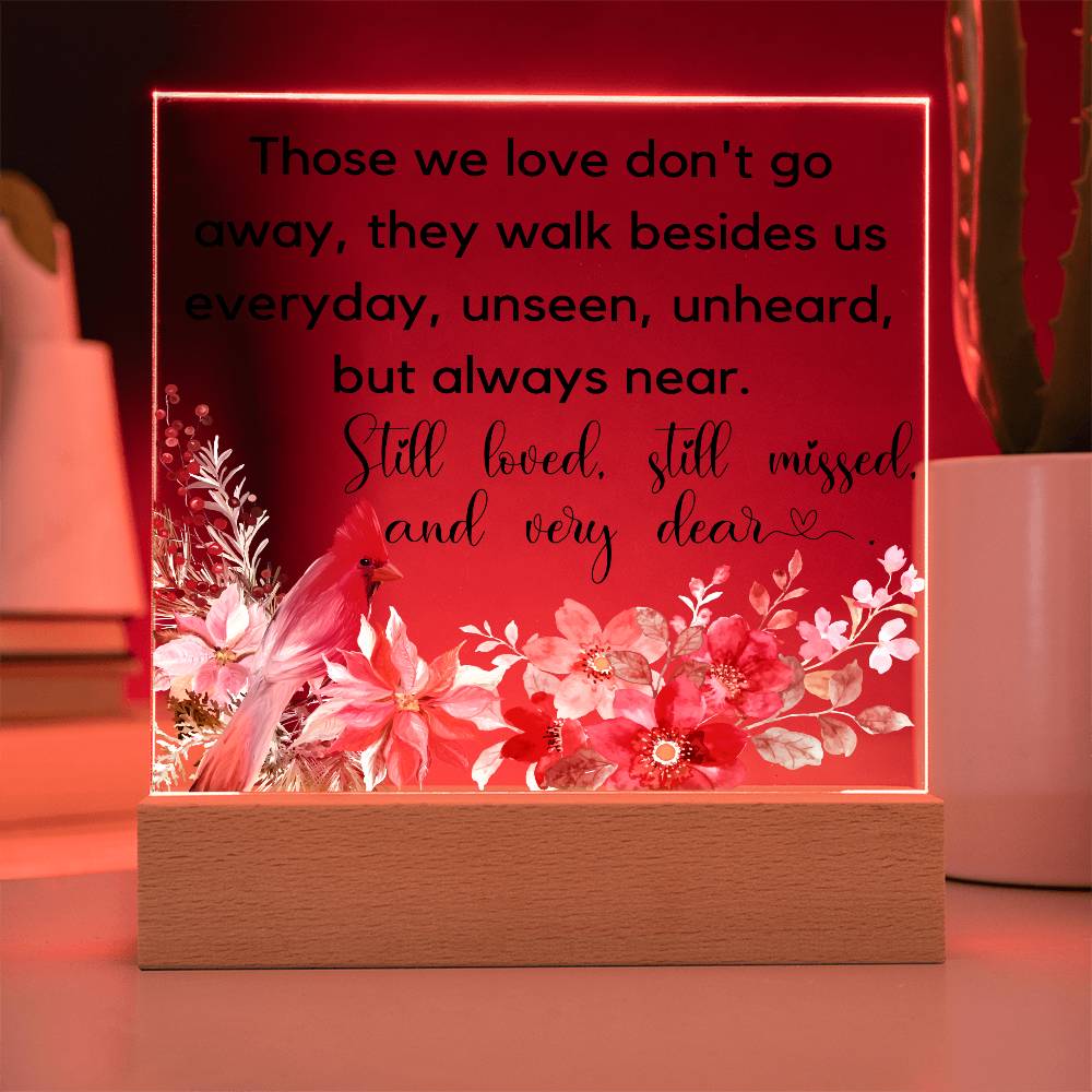 Memorial Acrylic Plaque LED Corded Base Jewelry Giftinum