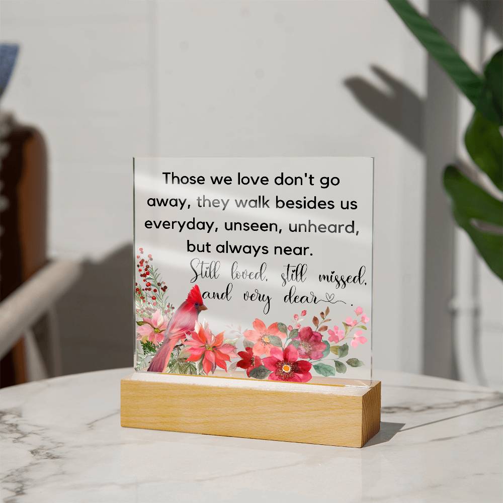 Memorial Acrylic Plaque LED Corded Base Jewelry Giftinum