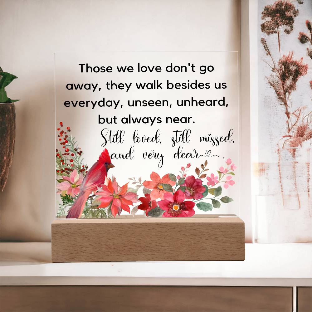 Memorial Acrylic Plaque LED Corded Base Jewelry Giftinum