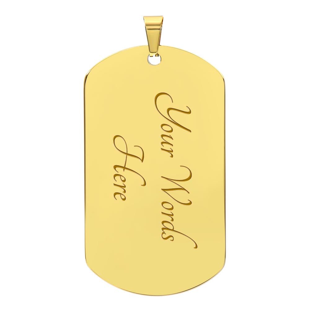 miscarriage gift for dad Military Chain (Gold) / Yes Jewelry Giftinum