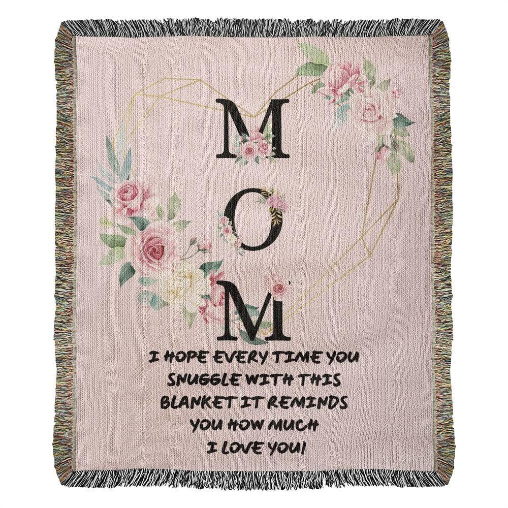 Mom Woven Blanket | Snuggle with Blanket Default Title Blankets Giftinum