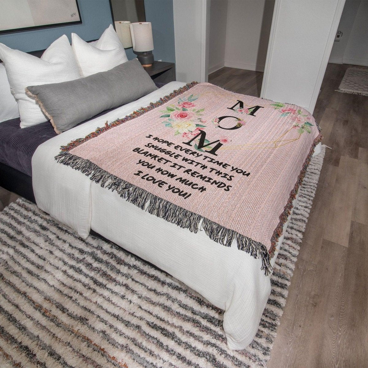 Mom Woven Blanket | Snuggle with Blanket Default Title Blankets Giftinum