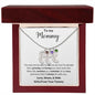 Mommy from the Baby Bump - I'll always be with you. 3 Charms / 18K Yellow Gold Finish / Luxury Box w/LED Jewelry Giftinum