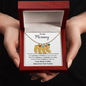 Mommy from the Baby Bump - I'll always be with you. 4 Charms / 18K Yellow Gold Finish / Luxury Box w/LED Jewelry Giftinum