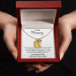 Mommy from the Baby Bump - I'll always be with you. 2 Charms / 18K Yellow Gold Finish / Luxury Box w/LED Jewelry Giftinum