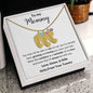 Mommy from the Baby Bump - I'll always be with you. 3 Charms / 18K Yellow Gold Finish / Two-Tone Box Jewelry Giftinum
