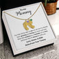 Mommy from the Baby Bump - I'll always be with you. 2 Charms / 18K Yellow Gold Finish / Two-Tone Box Jewelry Giftinum