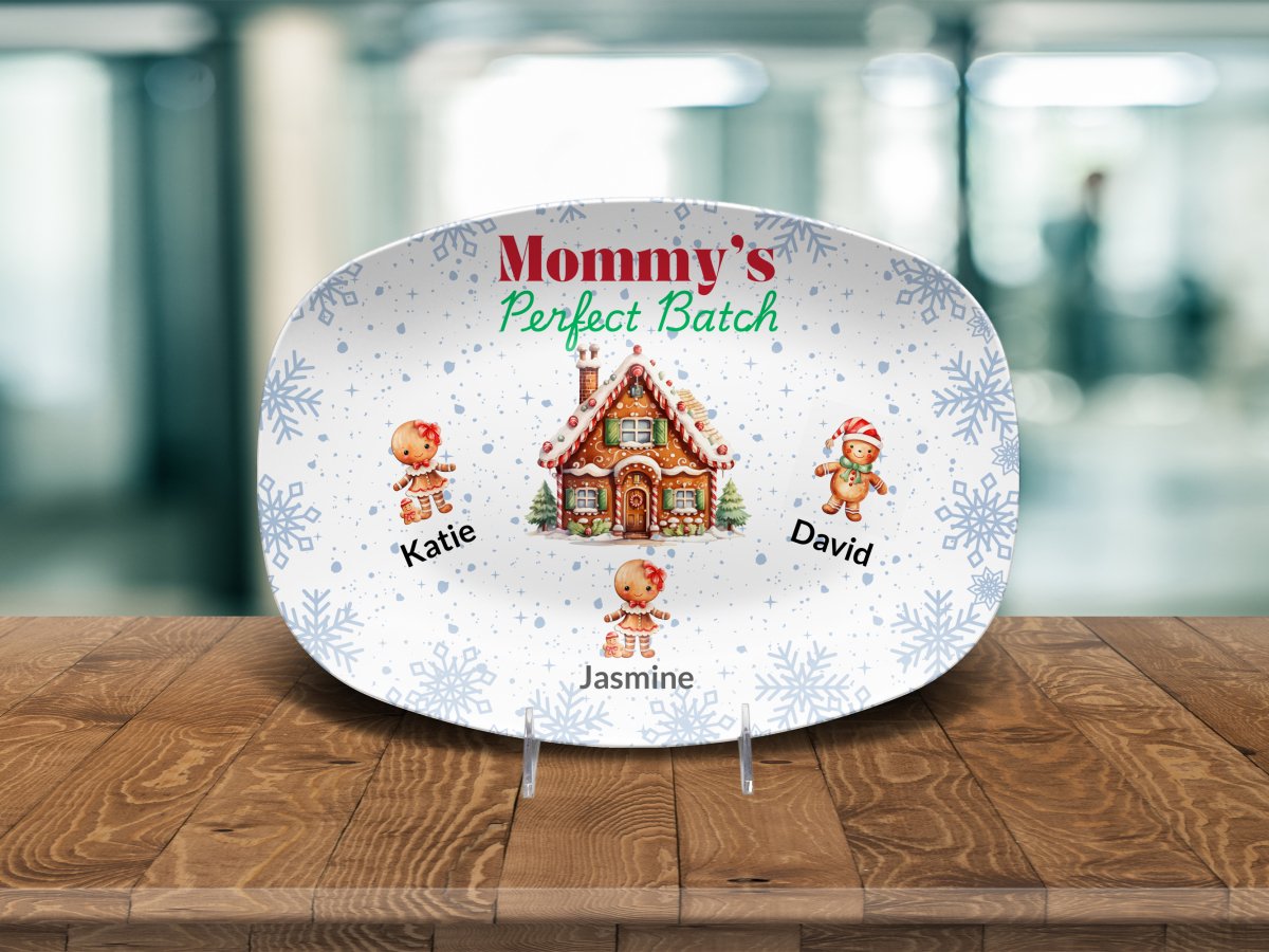 Mommy's Perfect Batch Christmas Platter Platter / 3 Children Platter Giftinum