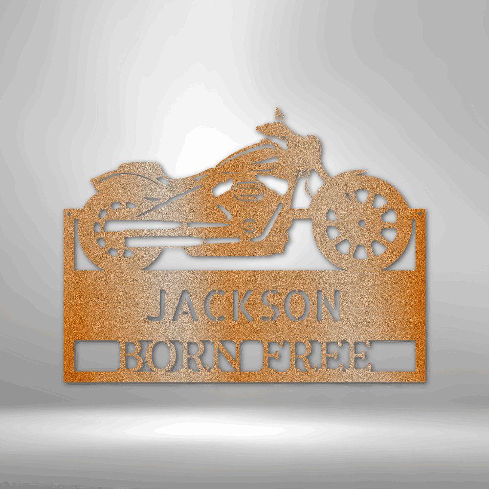 Moto Shop Monogram - Steel Sign Copper / 12" Steel Sign Giftinum