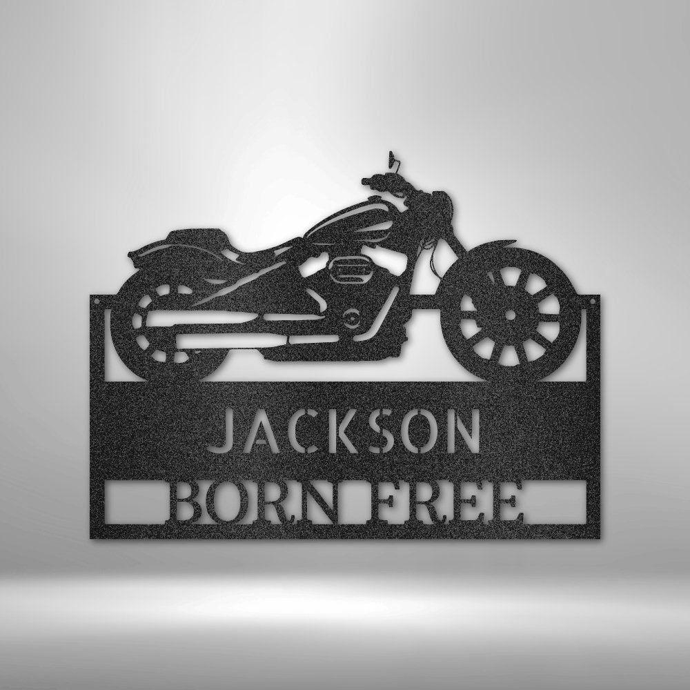 Moto Shop Monogram - Steel Sign Black / 12" Steel Sign Giftinum