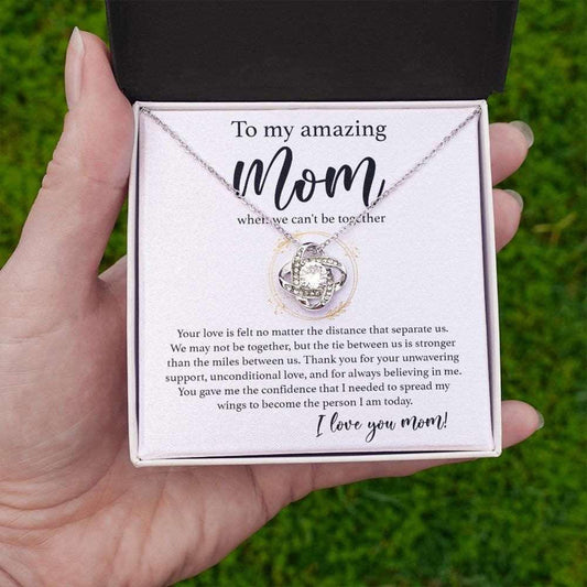 My Amazing Mom Necklace - When We Can't be Together 14K White Gold Finish / Two-Toned Box Jewelry Giftinum
