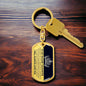 My Badass Daughter Keychain - Straighten your crown Dog Tag with Swivel Keychain (Steel) / No Jewelry Giftinum