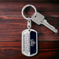 My Badass Daughter Keychain - Straighten your crown Dog Tag with Swivel Keychain (Steel) / No Jewelry Giftinum