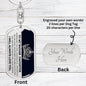 My Badass Daughter Keychain - Straighten your crown Dog Tag with Swivel Keychain (Steel) / Yes Jewelry Giftinum