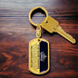 My Badass Daughter Keychain - Straighten your crown Dog Tag with Swivel Keychain (Steel) / No Jewelry Giftinum