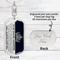 My Badass Daughter Keychain - Straighten your crown Dog Tag with Swivel Keychain (Steel) / Yes Jewelry Giftinum