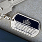 My Badass Daughter Keychain - Straighten your crown Dog Tag with Swivel Keychain (Steel) / No Jewelry Giftinum