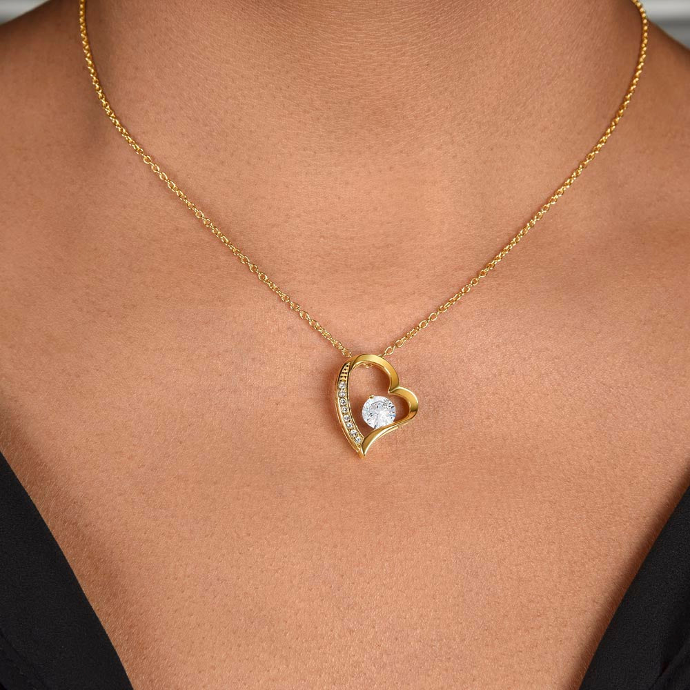 My Bonus Daughter Forever Love Necklace | Gift of Life 14k White Gold Finish / Standard Box Jewelry Giftinum