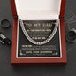 My Dad - God Chose You D Cuban Link Chain Stainless Steel / Luxury Box w/LED Jewelry Giftinum