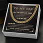 My Dad - God Chose You D Cuban Link Chain 14K Yellow Gold Finish / Two-Toned Box Jewelry Giftinum