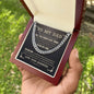 My Dad - God Chose You D Cuban Link Chain Stainless Steel / Two-Toned Box Jewelry Giftinum
