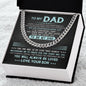My Dad - God Chose You S Cuban Link Chain Stainless Steel / Standard Box Jewelry Giftinum